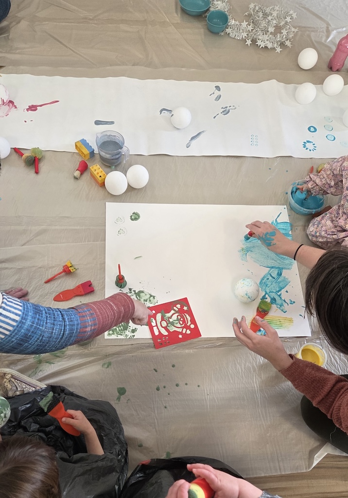 Atelier peinture autour de Noël