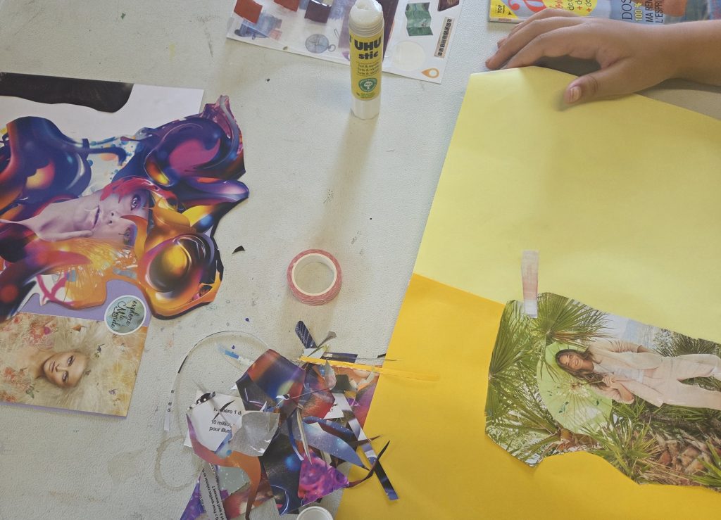 Atelier collage créatif dans les Landes