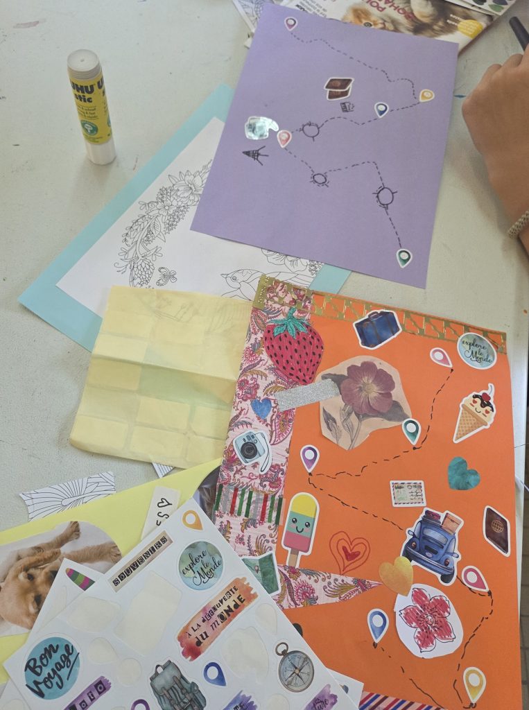 Atelier collage créatif dans les Landes