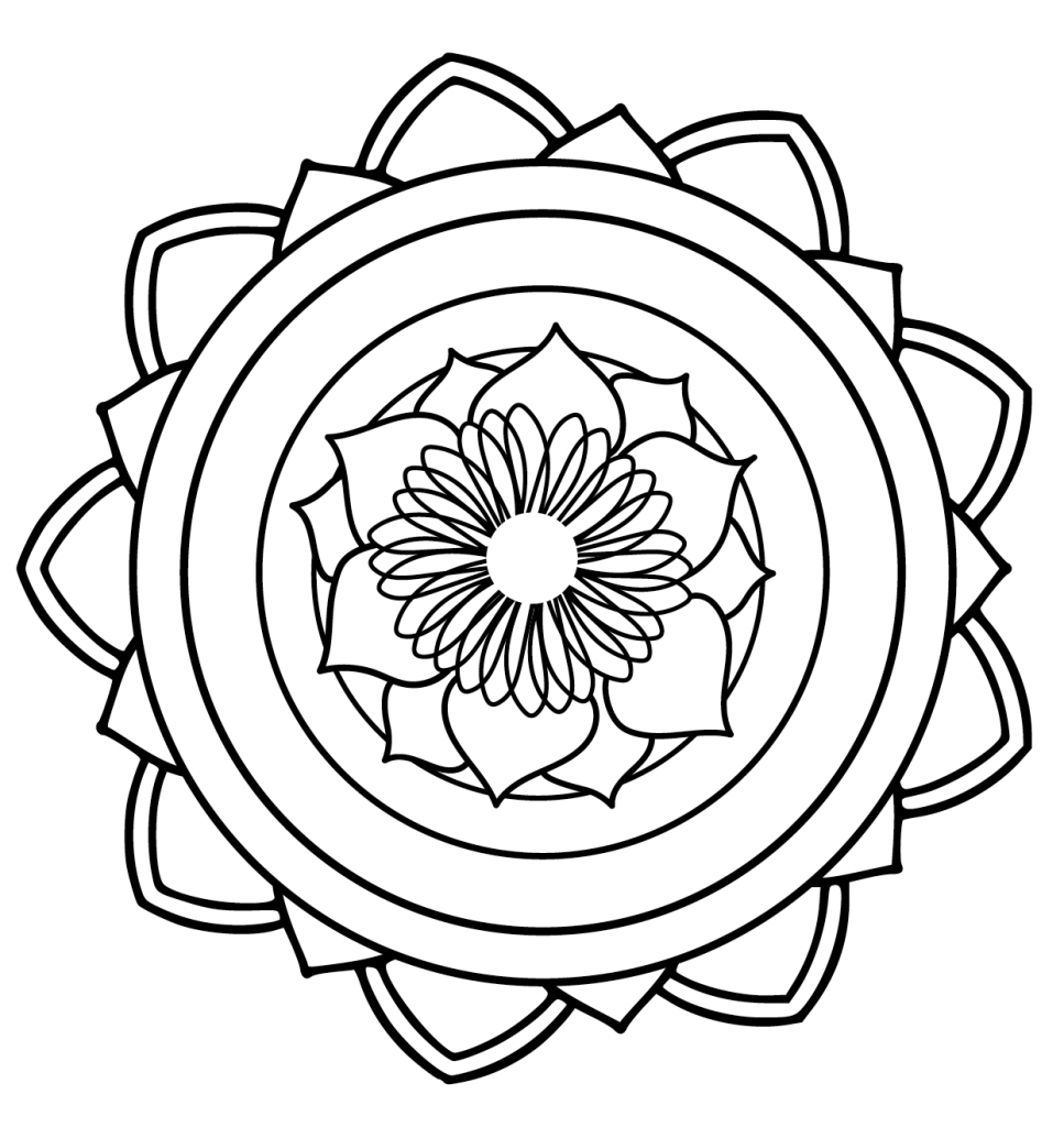 Mandala à colorier ou compléter