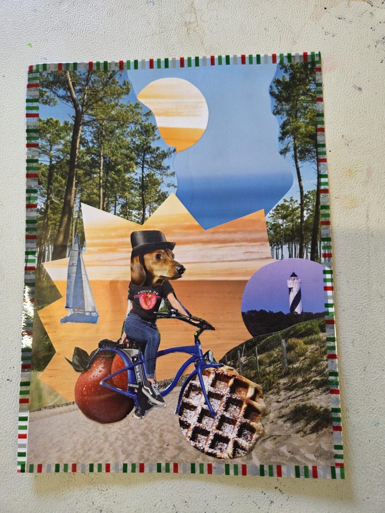 Atelier collage créatif rigolo